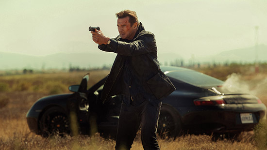 Liam Neeson as Bryan Mills in the movie TAKEN 3.